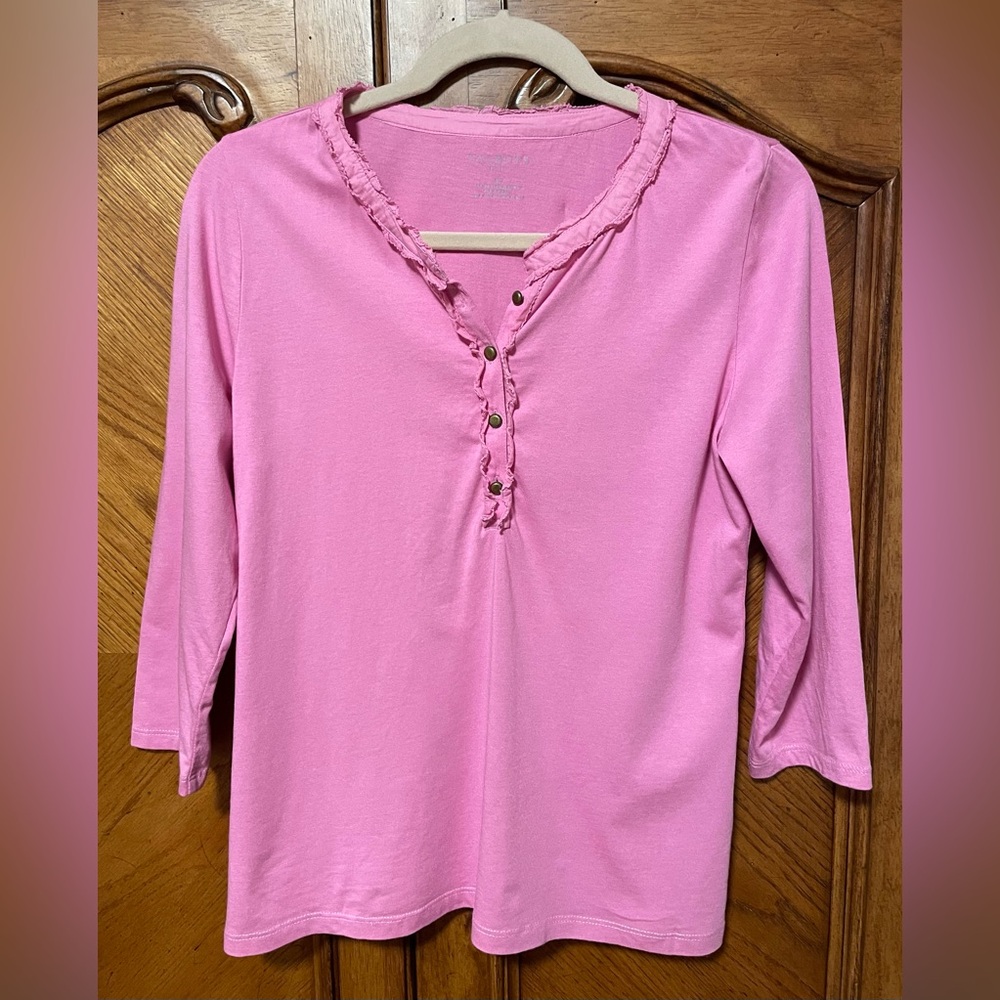 Talbot Blouse Pink Ruffles Size MP